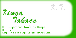 kinga takacs business card